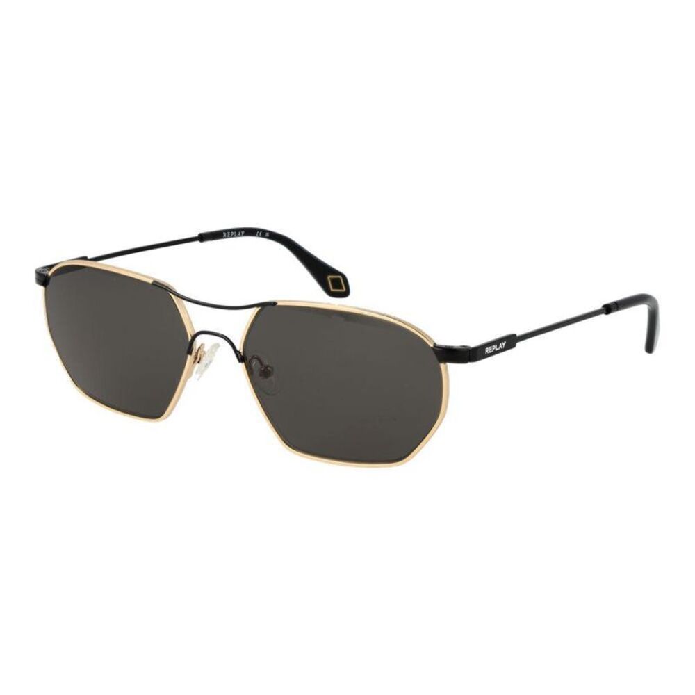 Replay Metal Frame Sunglasses Men Gold